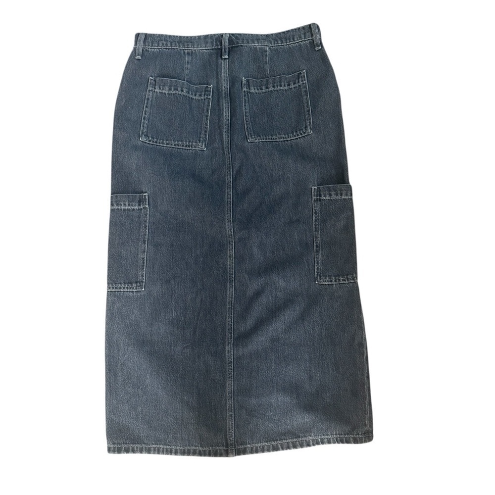 Old Navy Drapey Denim Cargo Skirt Size 6 - Picture 2 of 6